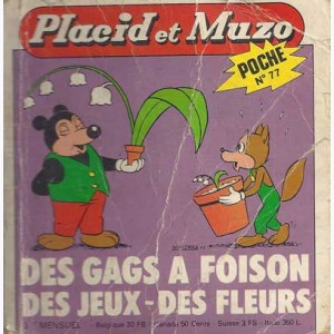 Placid et Muzo Poche : n° 77, Des gags à foison des jeux : des fleurs