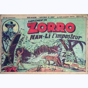 Jeudi Magazine - Supplément de Zorro : n° 63, Nan-Li l'imposteur (Robin)